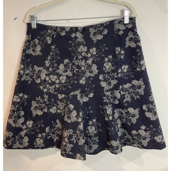 Banana Republic Floral Print Wool Blend A-Line Skirt Size 8 - Picture 6 of 14